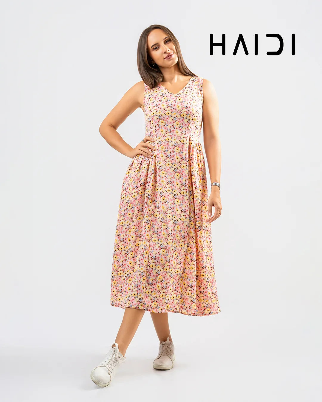 Midi Dress - KB0020A - Floral