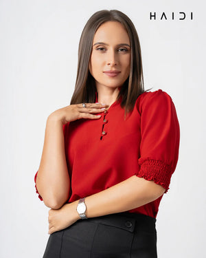 Office wear Blouse - AB1570 - Red