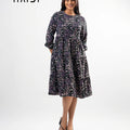 Midi Dress - AB1406 Floral P