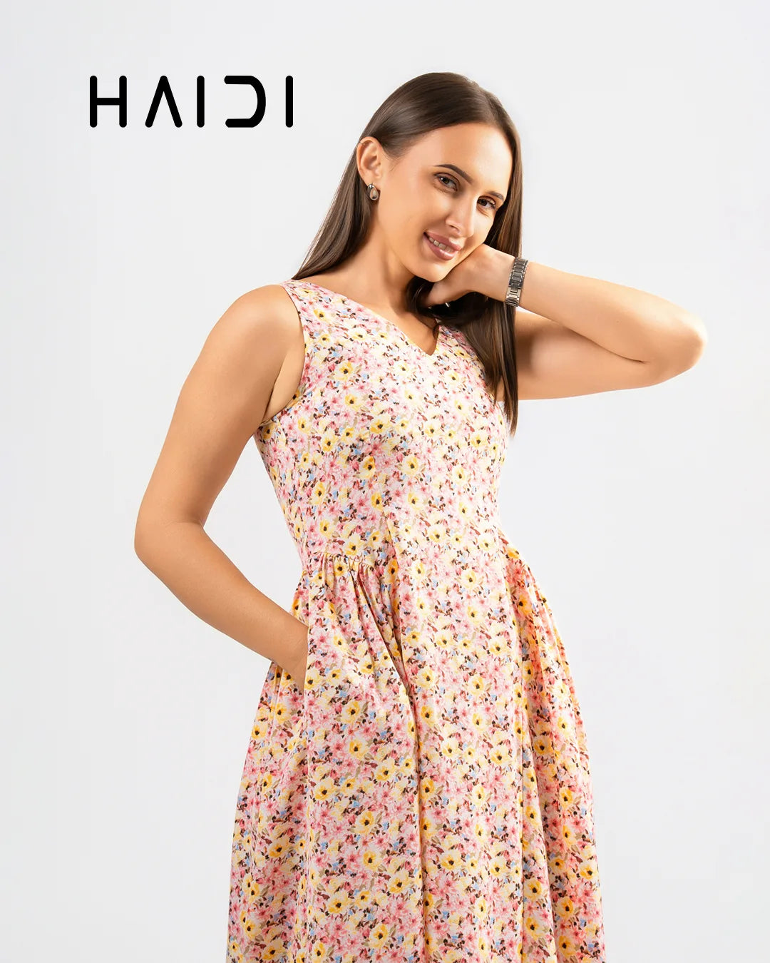 Midi Dress - KB0020A - Floral