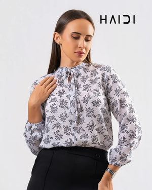 Office wear blouse - AB1625 - AOP