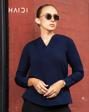 Office Wear Blouse – AB1595 – Navy Blue