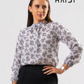 Office wear blouse - AB1625 - AOP