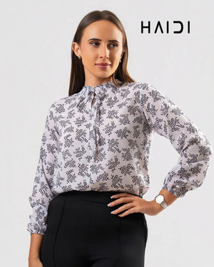 Office wear blouse - AB1625 - AOP