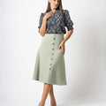 Formal Skirt - Green - S0047