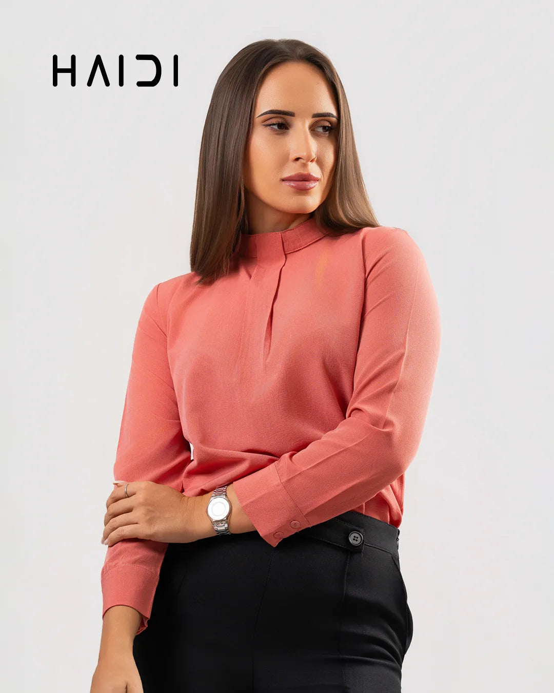 Office wear blouse - AB1125 - PEACH P