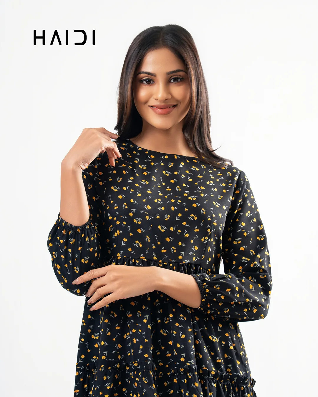 Midi Dress - AB1406 Floral O