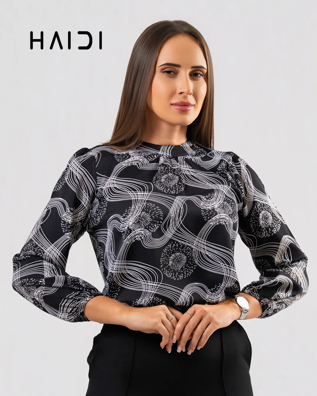 Office Wear Blouse - KB0004 - BW
