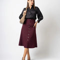 Formal Skirt - Maroon - S0047