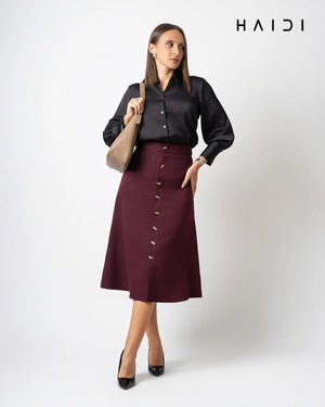 Formal Skirt - Maroon - S0047