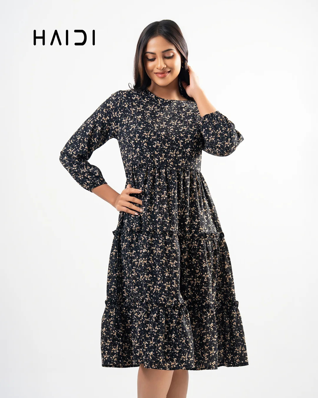 Midi Dress - AB1406 Floral Y