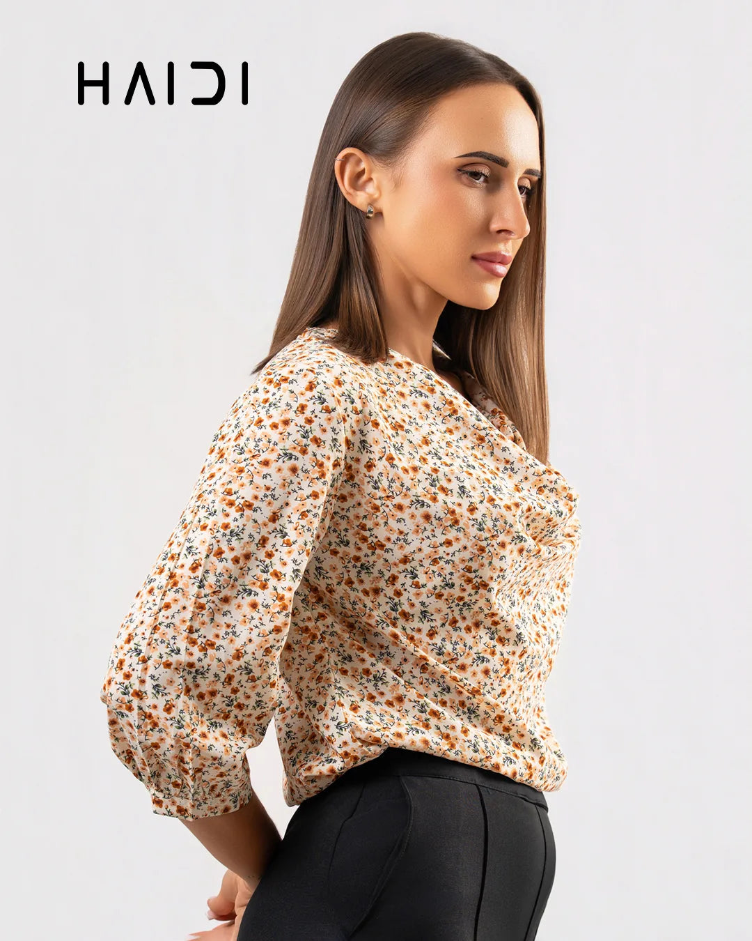 Office wear blouse - AB1553 - Floral B