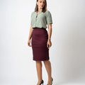 Office Skirt - S185 Maroon