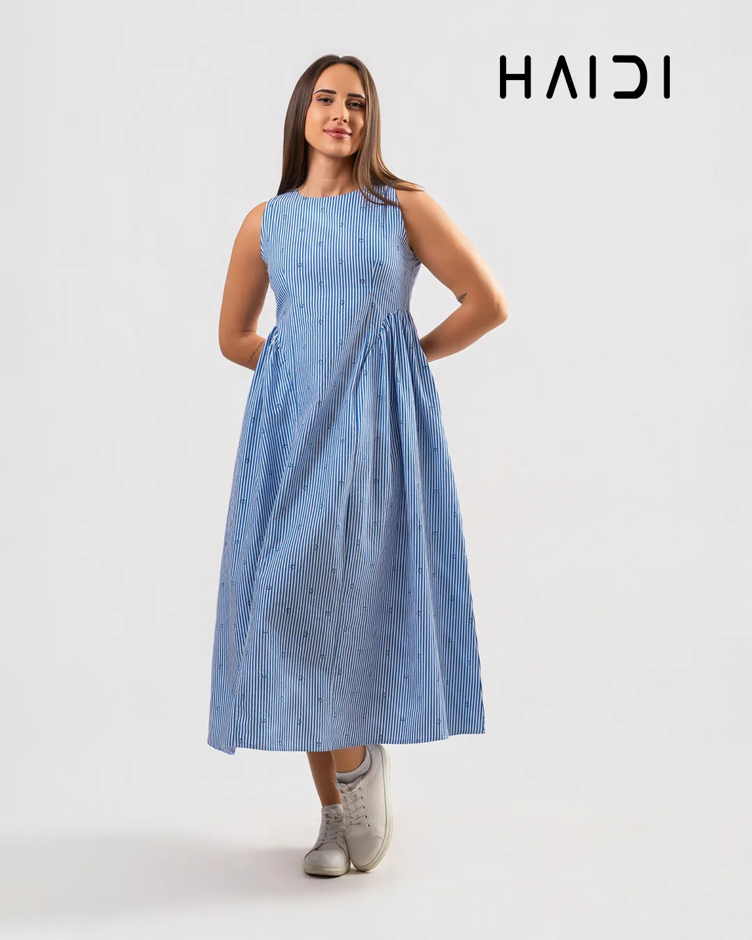 Midi Dress - KB0020 STRIPE W
