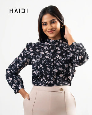 Office wear blouse - KB0001 - Floral B