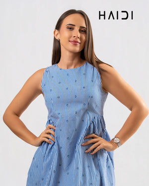 Midi Dress - KB0020 STRIPE W