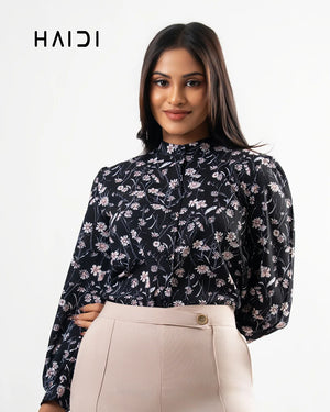 Office wear blouse - KB0001 - Floral B