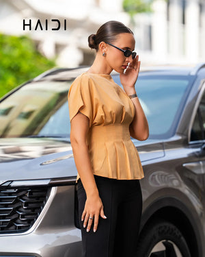 Peplum Top - KB0025 - Beige