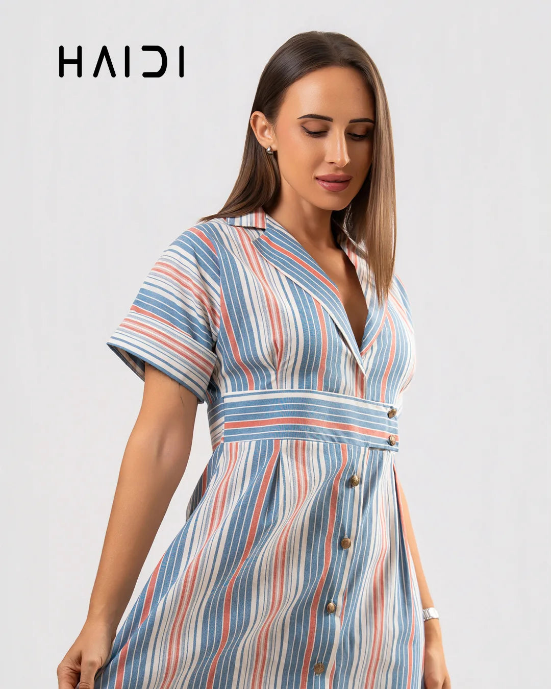 Midi Dress - KB0022 STRIPE