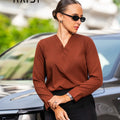 Office Wear Blouse – AB1595 – Brown