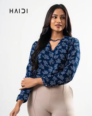 Office wear blouse - AB1579 - AOP