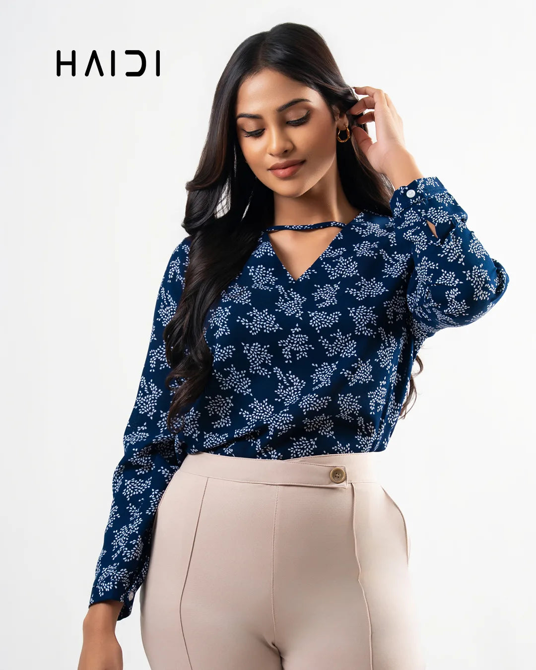 Office wear blouse - AB1579 - AOP