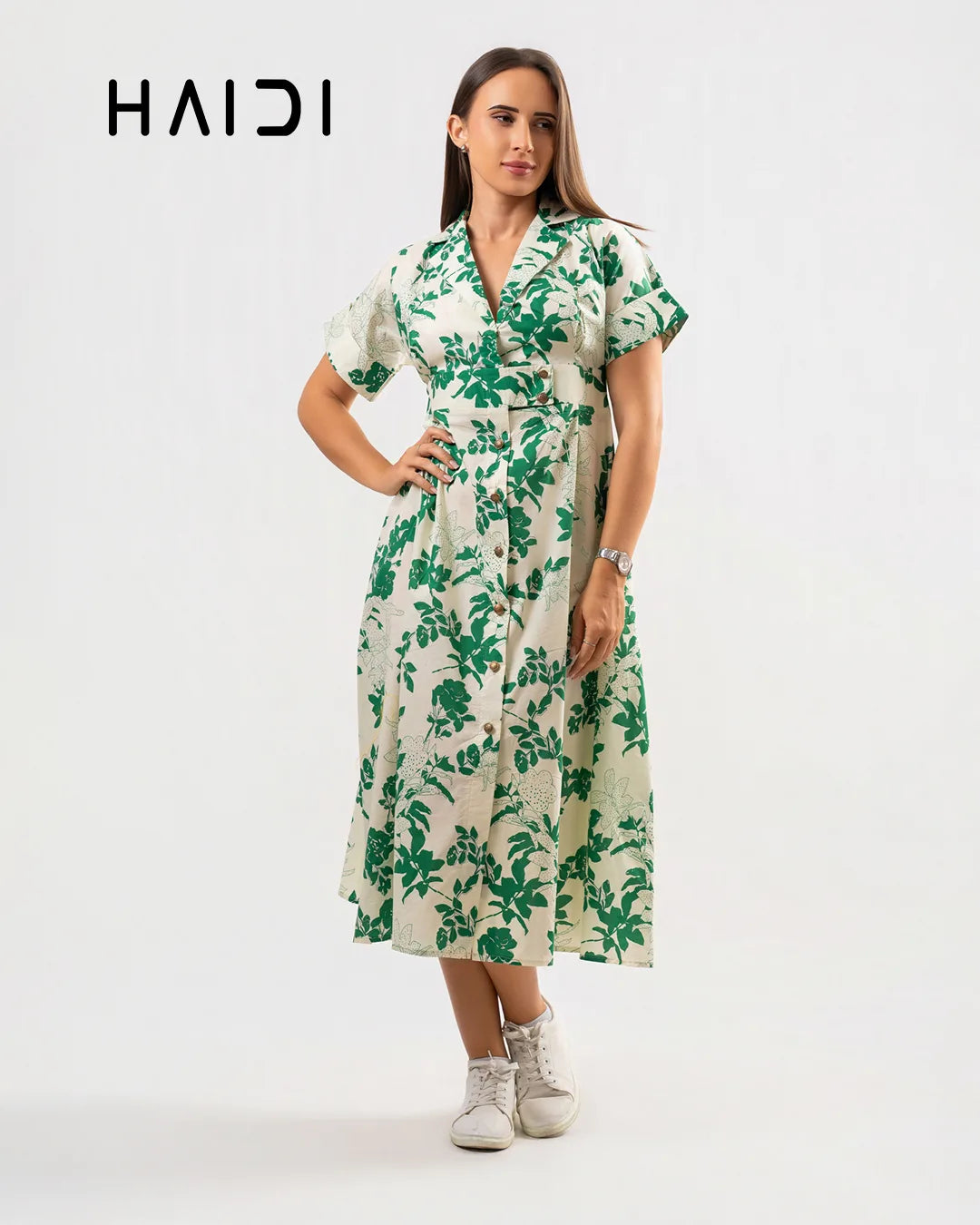 Midi Dress - KB0022 FLORAL