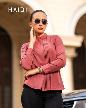 Office Wear Blouse – AB1593 – Puce Pink