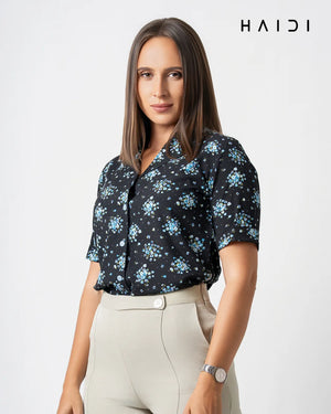 Office Wear Blouse - AB1604- AOP B