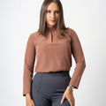 Office Wear Blouse – AB1025 – Brown