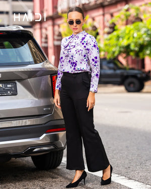 Office Wear Blouse – AB1037 - Purple
