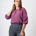 Office Wear Blouse – AB1568 – Purple