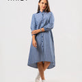 Midi Dress - KB0007 STRIPE BL