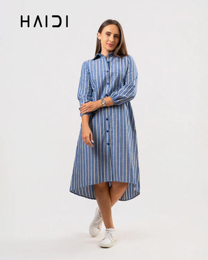 Midi Dress - KB0007 STRIPE BL