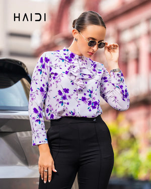 Office Wear Blouse – AB1037 - Purple