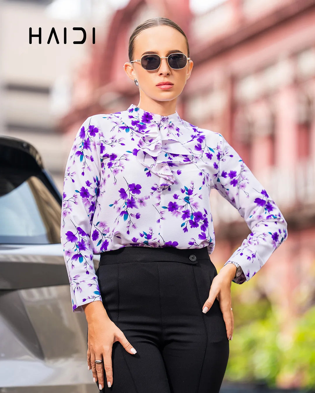 Office Wear Blouse – AB1037 - Purple