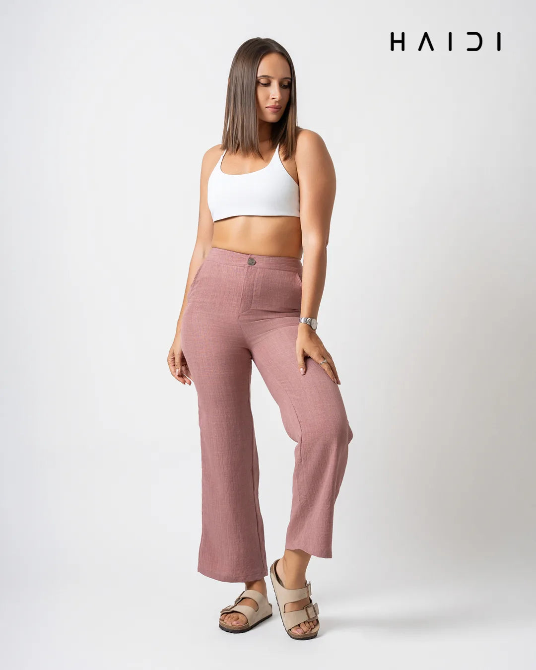 Linen pant - P0056 Pink