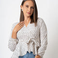 Peplum top – AB1072 Polka dot