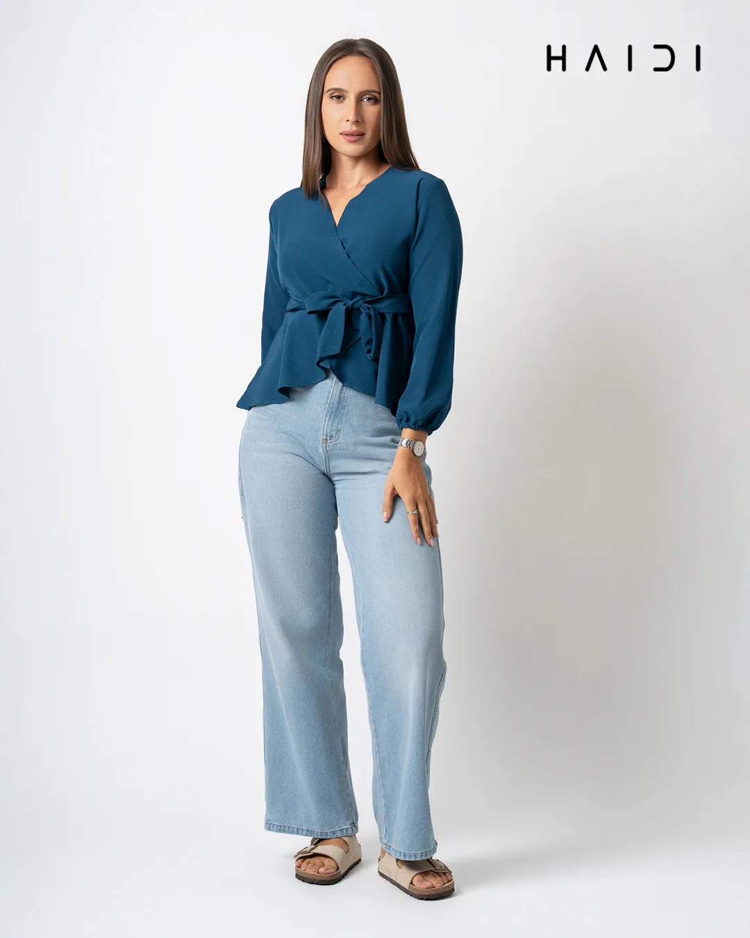 Peplum top - AB1072 Green