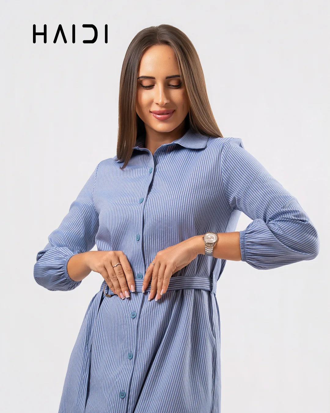 Midi Dress - KB0007 STRIPE
