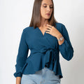 Peplum top - AB1072 Green
