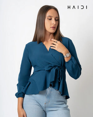Peplum top - AB1072 Green