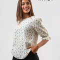 Office wear blouse - AB1621 - Floral W