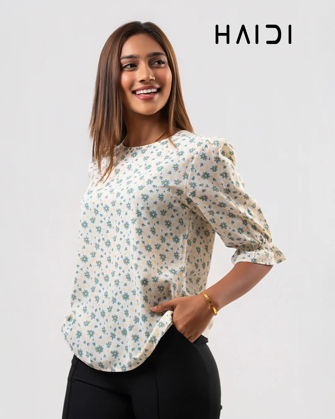 Office wear blouse - AB1621 - Floral W