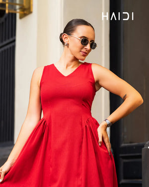 Midi Dress - KB0020A - RD