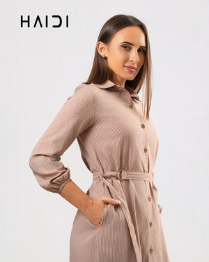 Midi Dress - KB0007 STRIPE BR
