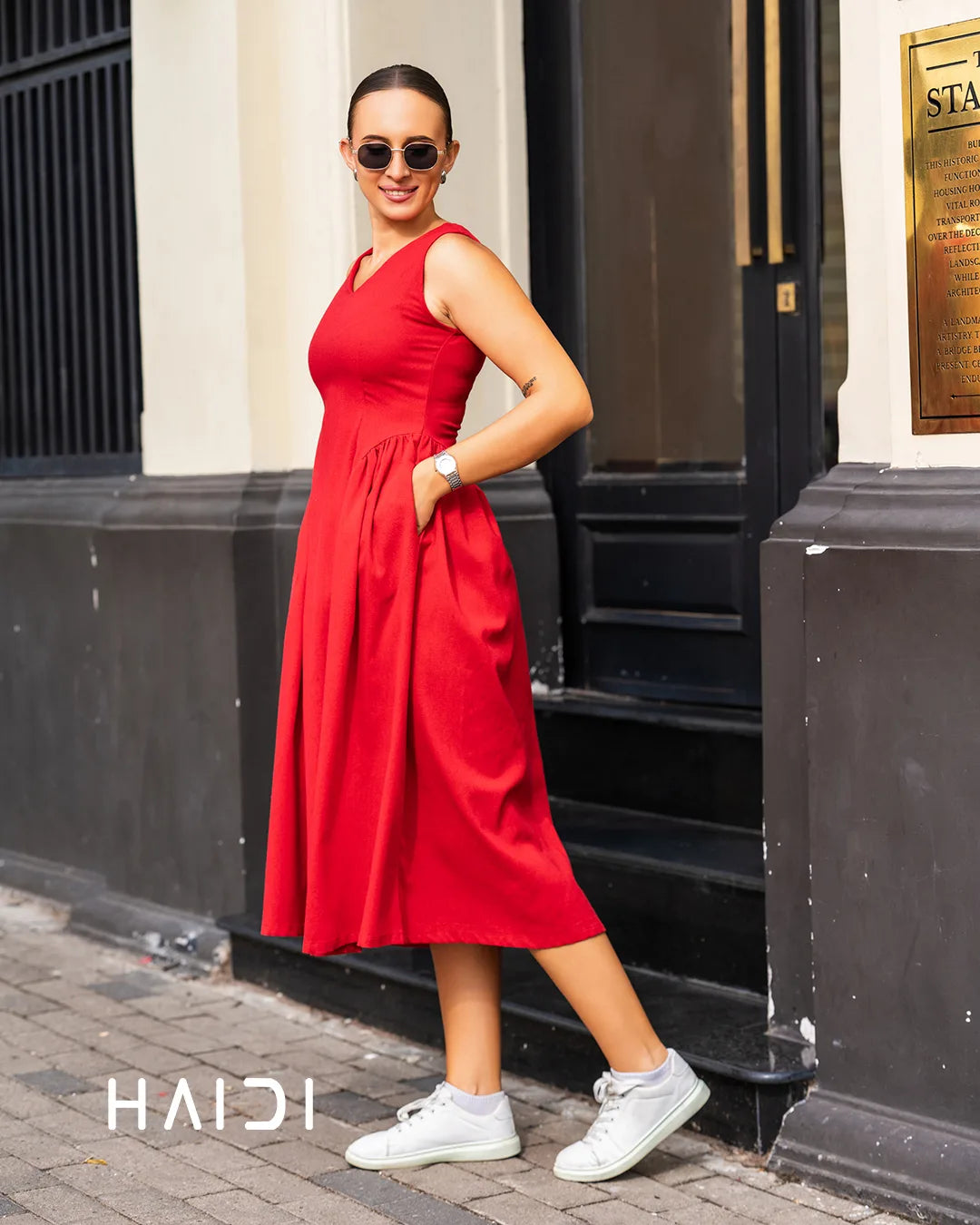 Midi Dress - KB0020A - RD