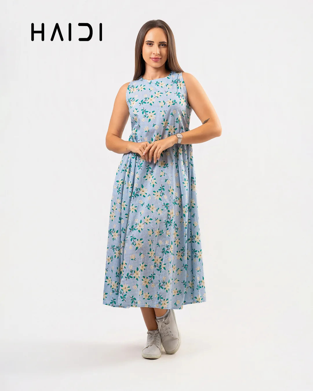 Midi Dress - KB0020 GINGHAM W