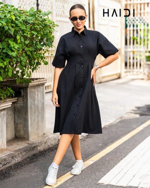 Midi Dress - KB0023 - BLACK
