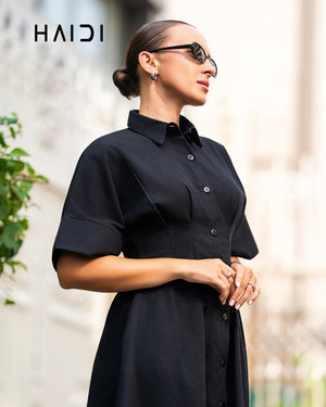 Midi Dress - KB0023 - BLACK